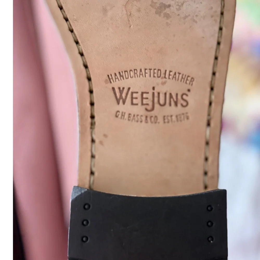 Weejuns Soft Pink Nubuck Leather Penny Loafers‎ sz 9M Excellent